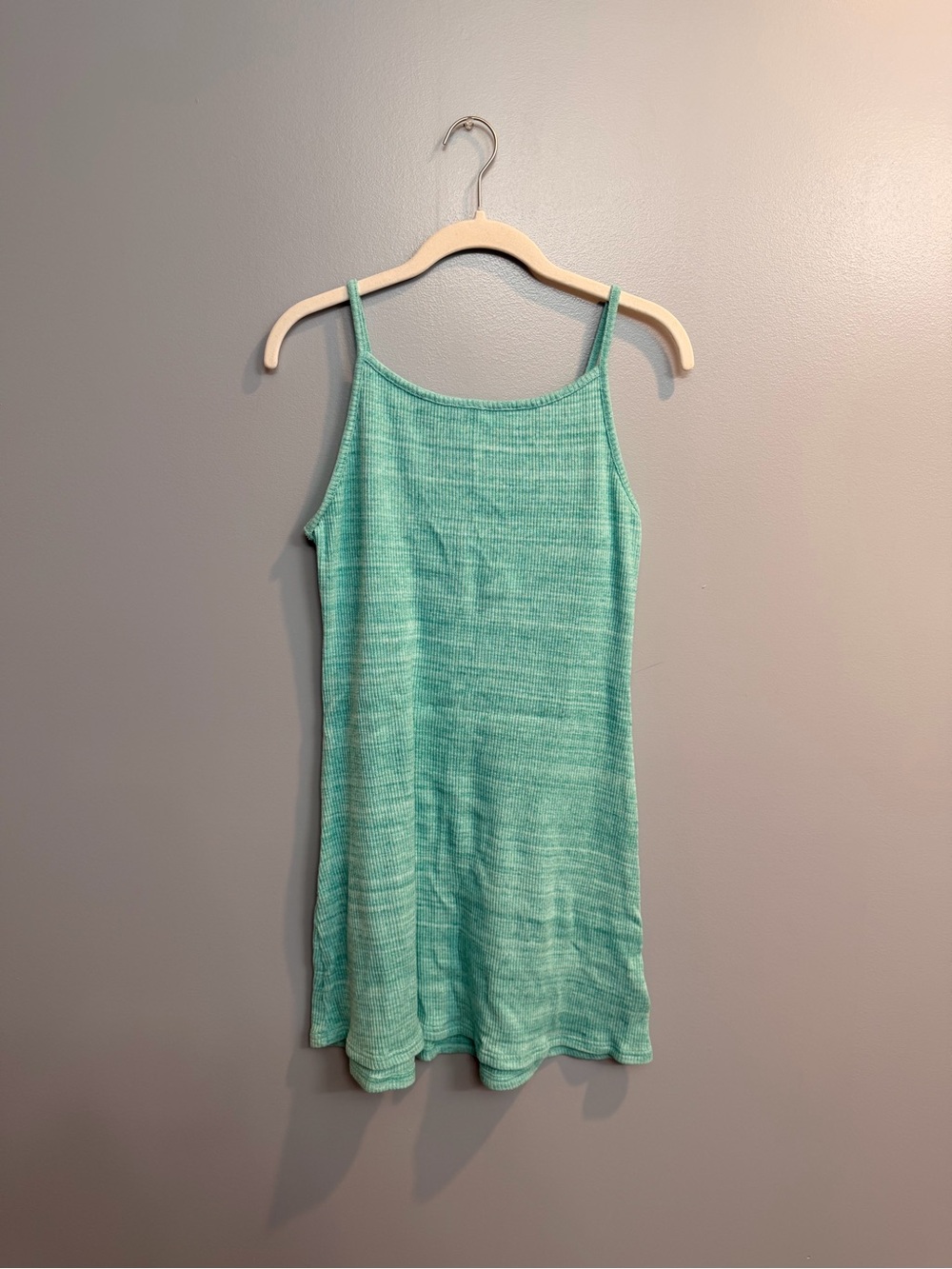 Aqua Green Knit Tank Dress